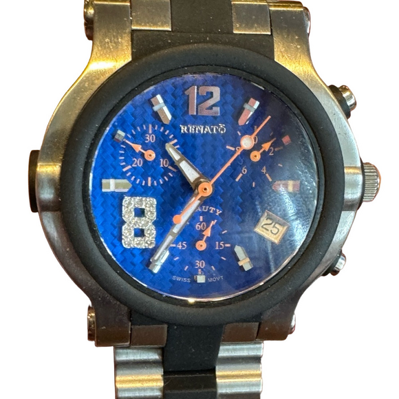 Renato Beauty Diamond Dial Chronograph Dive Watch EUC - Picture 2 of 9